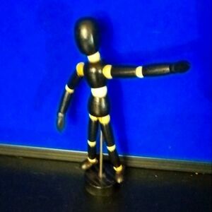 Black and Yellow Articulated Mannequin 7 inch